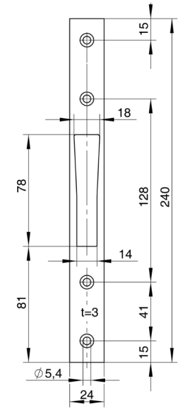 Flachschließblech Nr. 9513